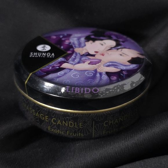 Soy Massage Candle Body Oil Exotic Fruits 1oz Travel Size Shunga - Picture 7 of 8